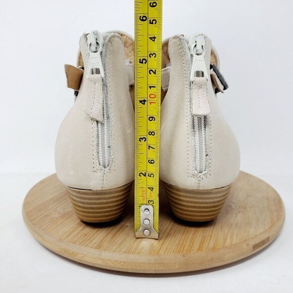 Miz Mooz Shoes Women 40 Corra Off White Pump Buckle Strap Bootie Open Toe Sandal - Picture 8 of 13